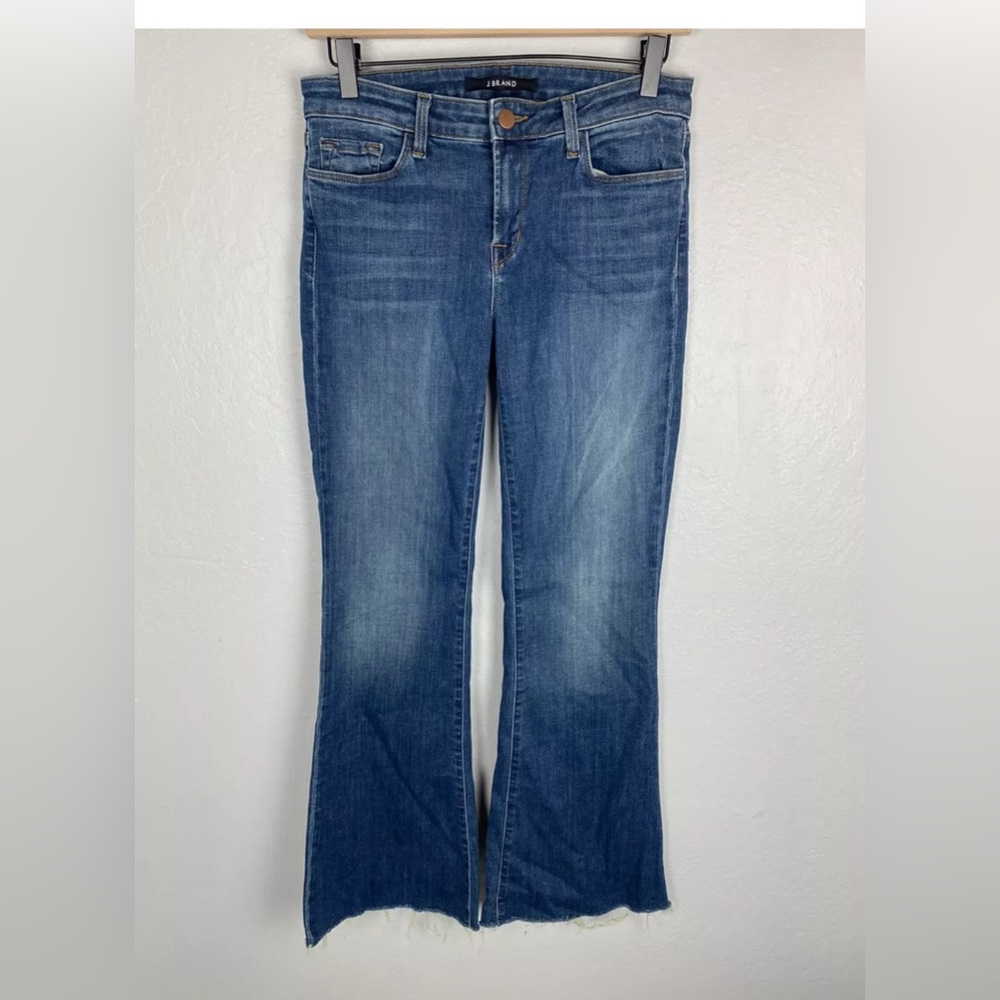 Women’s J Brand crop ankle flare jeans dark blue